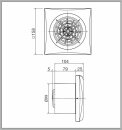 S&amp;P SILENT-100 CRIZ  Kleinraum-Ventilator, Einschaltverz&ouml;g.